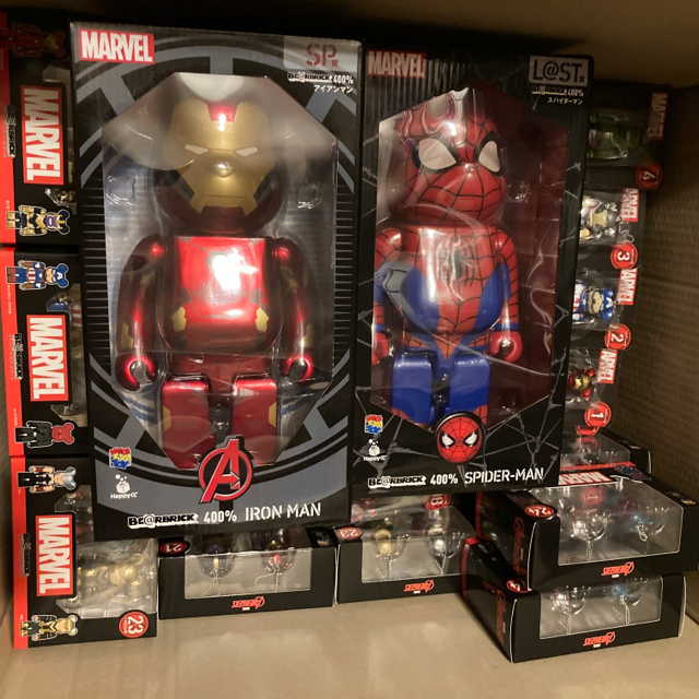 MEDICOM TOY(メディコムトイ)の1ロット81個 MARVEL Happyくじ ハッピーくじ BE@RBRICK  エンタメ/ホビーのフィギュア(アメコミ)の商品写真