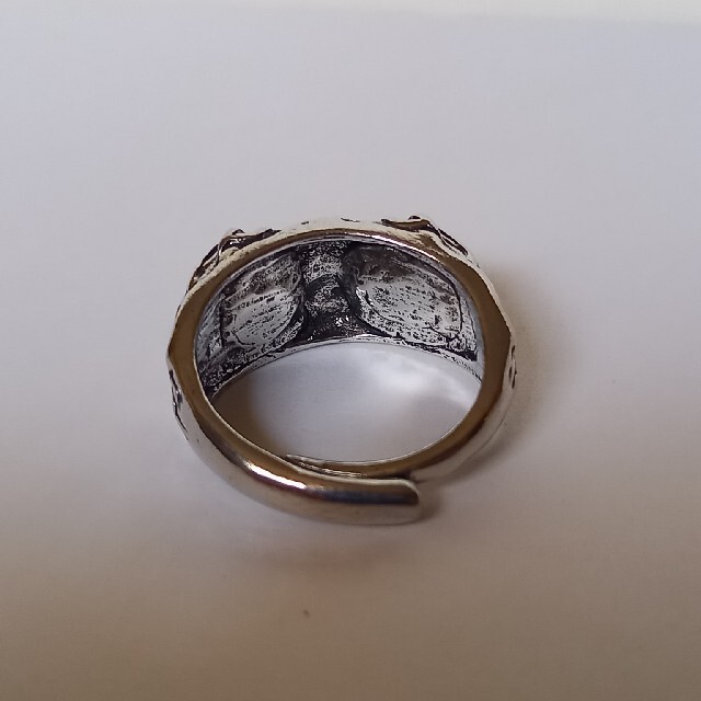 ふくろうのリング　ブルー レディースのアクセサリー(リング(指輪))の商品写真
