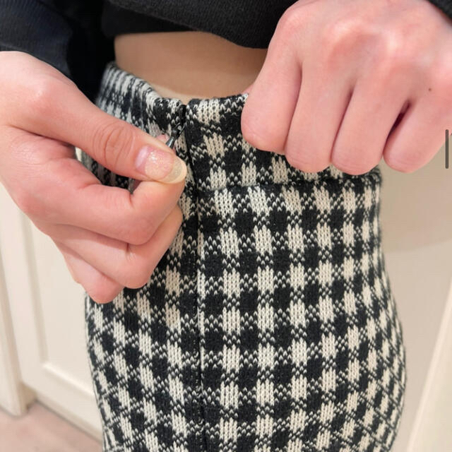【misa♡様専用】lace frill check long pants レディースのパンツ(スキニーパンツ)の商品写真
