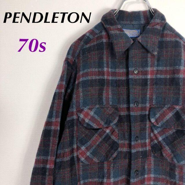 vintage 70s ペンドルトン ウールシャツ ジャケット ブルゾン