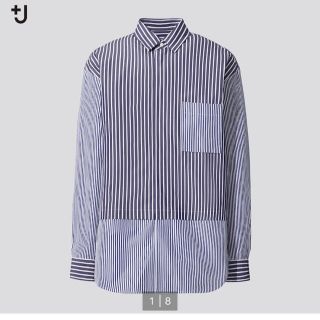 ユニクロ(UNIQLO)のユニクロ +J スーピマコットンオーバーサイズシャツ マルチストライプ(シャツ)