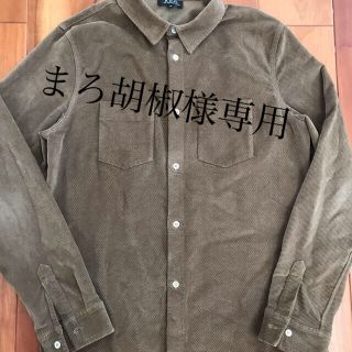 アーペーセー(A.P.C)のA.P.C.厚手コーデュロイシャツ　ブラウン(シャツ)