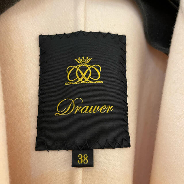 Drawer(ドゥロワー)のDrawer ドゥロワー ダブルフェイスノーカラーコート レディースのジャケット/アウター(ロングコート)の商品写真