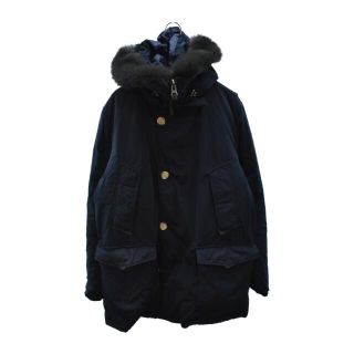 ウールリッチ(WOOLRICH)のWOOLRICH ウールリッチ ファー付き ジップアップ フーディ ダウン ジャケット ネイビー 1502297(ダウンジャケット)