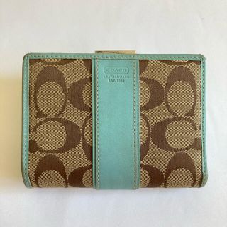 コーチ(COACH)のCOACH コーチ がま口財布 ブルー(財布)