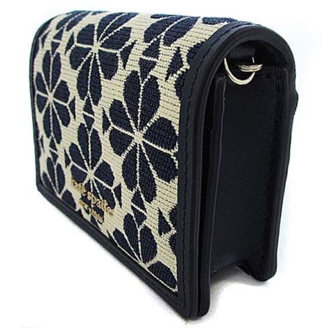 ケイトスペード スペード フラワー ジャカード チェーン カードホルダー バッグ レディースのファッション小物(名刺入れ/定期入れ)の商品写真