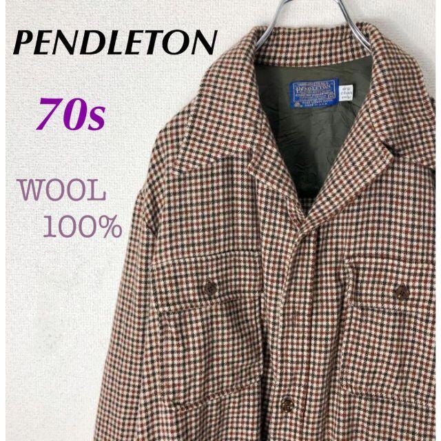 PENDLETON - 希少 70s USA製 ペンドルトン ウール チェック シャツ