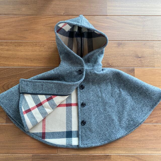 BURBERRY(バーバリー)のBurberry バーバリー　ポンチョ　ウール　コート　ベビー キッズ/ベビー/マタニティのベビー服(~85cm)(ジャケット/コート)の商品写真