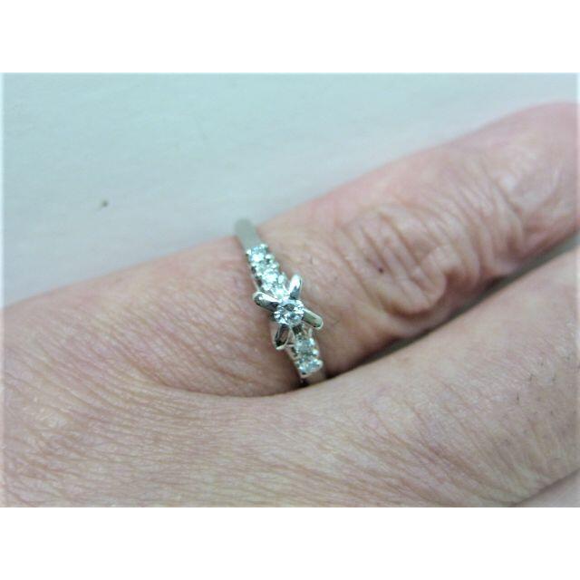 プラチナ リング指輪ダイヤ立爪 ファッション0.06ct 0.08ct レディースのアクセサリー(リング(指輪))の商品写真