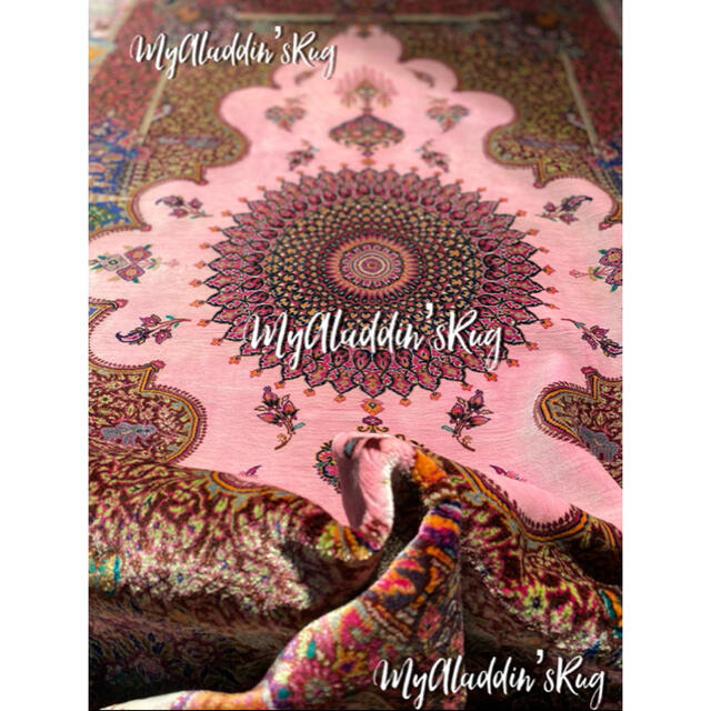 爆買いセール 100%シルク ペルシャ絨毯 124×77cmの通販 by My Aladdin’s Rug｜ラクマ 高品質