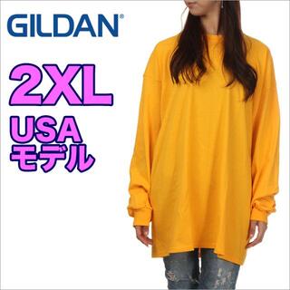 ギルタン(GILDAN)のさぁゃ様専用　２枚セット【新品】ギルダン 長袖 Tシャツ 2XL イエロー(Tシャツ(長袖/七分))