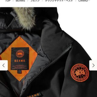 CANADA GOOSE ビームス別注カナダグース オレンジワッペン ブラック