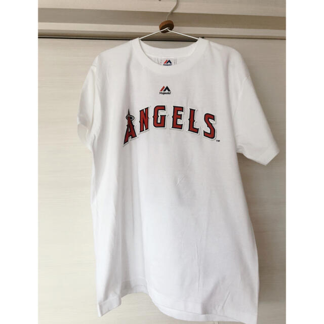 Majestic(マジェスティック)のMLBエンゼルス大谷翔平Tシャツ　マジェスティック/Majestic 白 スポーツ/アウトドアの野球(応援グッズ)の商品写真