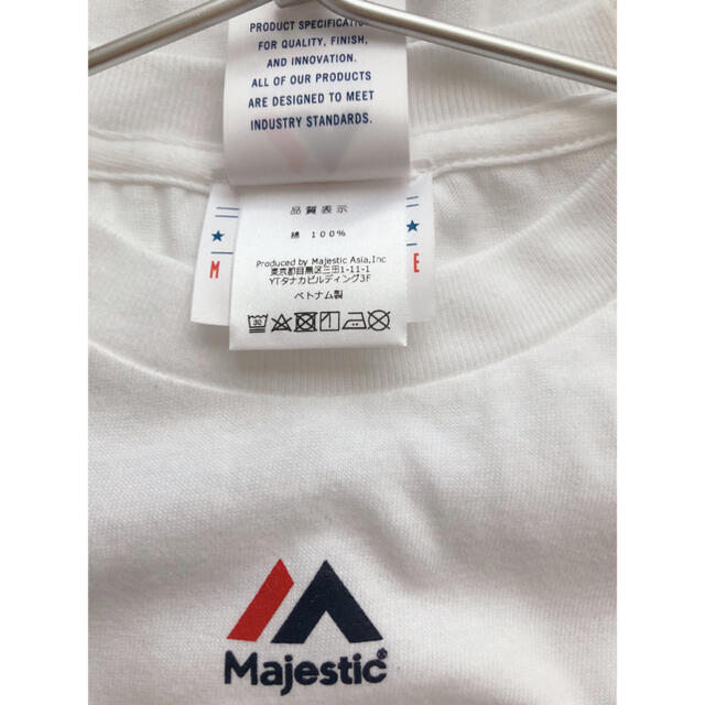 Majestic(マジェスティック)のMLBエンゼルス大谷翔平Tシャツ　マジェスティック/Majestic 白 スポーツ/アウトドアの野球(応援グッズ)の商品写真