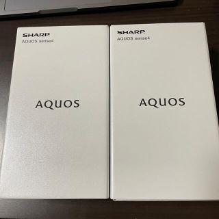 アクオス(AQUOS)の新品 未開封 AQUOS sense 4 SH-M15 2台 シルバー カッパー(スマートフォン本体)