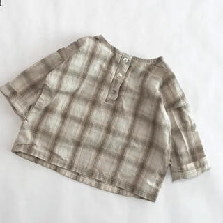 専用‼️子供　韓国服　ボックスチェックシャツ　サイズ70(シャツ/カットソー)