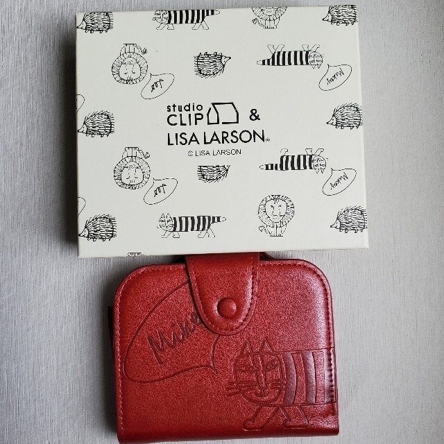 Lisa Larson(リサラーソン)のリサ・ラーソン 二つ折り財布 (マイキー・赤) レディースのファッション小物(財布)の商品写真