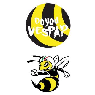 VESPA BEE　防水加工ステッカー2枚セット(ステッカー)