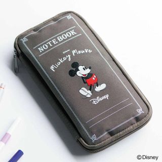 ディズニー(Disney)のSPRiNG10月号★特別付録★MICKEYMOUSEクリアポーチ付き文具ケース(キャラクターグッズ)