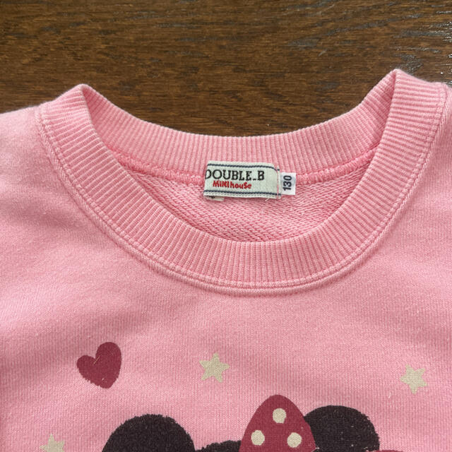 DOUBLE.B(ダブルビー)のダブルB ミキハウス　ピンク　トレーナー　130cm キッズ/ベビー/マタニティのキッズ服男の子用(90cm~)(ジャケット/上着)の商品写真