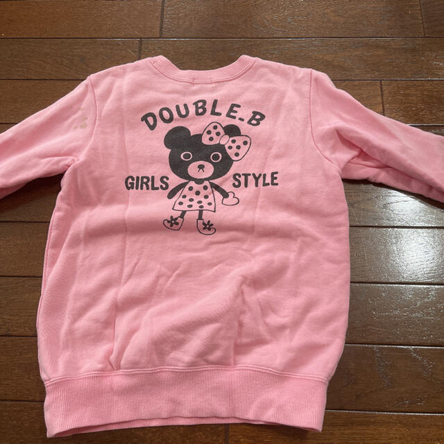 DOUBLE.B(ダブルビー)のダブルB ミキハウス　ピンク　トレーナー　130cm キッズ/ベビー/マタニティのキッズ服男の子用(90cm~)(ジャケット/上着)の商品写真