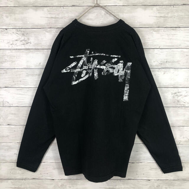 STUSSY(ステューシー)の【超希少９０年代stuuyトレーナー】両面総ロゴ　希少Mexico製　定番 メンズのトップス(スウェット)の商品写真