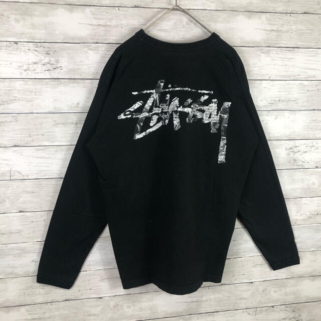 STUSSY(ステューシー)の【超希少９０年代stuuyトレーナー】両面総ロゴ　希少Mexico製　定番 メンズのトップス(スウェット)の商品写真