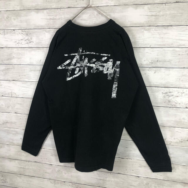 STUSSY(ステューシー)の【超希少９０年代stuuyトレーナー】両面総ロゴ　希少Mexico製　定番 メンズのトップス(スウェット)の商品写真