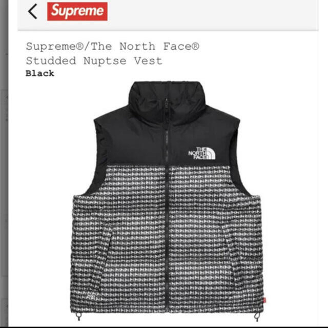 Supreme(シュプリーム)のSupreme TNF Studded Nuptse Vest メンズのジャケット/アウター(ダウンベスト)の商品写真