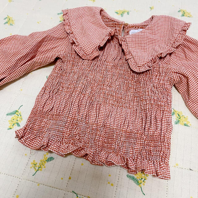 ZARA KIDS(ザラキッズ)のZARA♡ギンガムチェック トップス キッズ/ベビー/マタニティのキッズ服女の子用(90cm~)(ブラウス)の商品写真