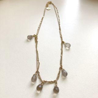 クロエ(Chloe)のChloe ゴールド　ネックレス　ストーン付き(ネックレス)