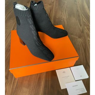 エルメス(Hermes)のエルメス　ショートブーツ　ヴォルヴェール　37.5 黒(ブーツ)