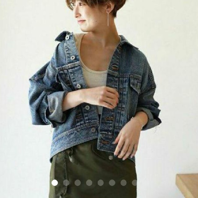 cuff strap denim jacket 38