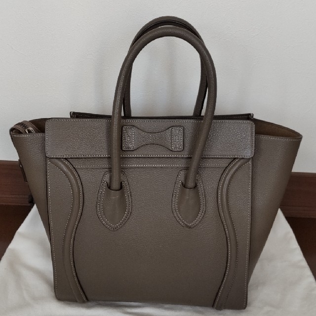 CELINE セリーヌ ラゲージ ハンドバッグ スリ カーキ 現行品 189793DRU.09SO 鞄 ロゴ 手提げ  48671