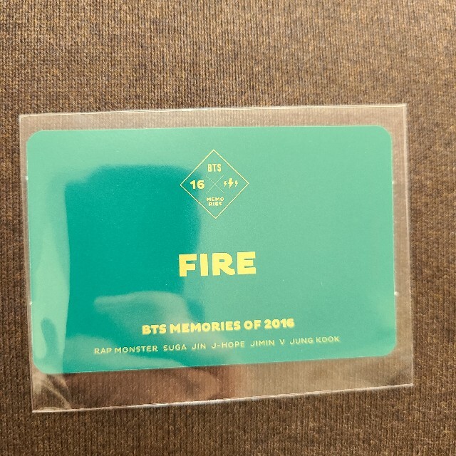 専門ショップ MEMORIES 公式 BTS 2016 レア トレカ FIRE アイドルグッズ