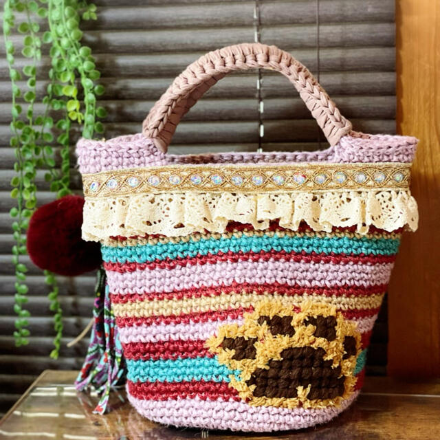 ドバッグ ♥️new❤️bigサイズ♥️ハンドメイド 麻紐バック