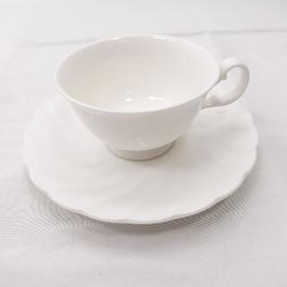 ノリタケ(Noritake)のノリタケ　ティーカップ＆ソーサー　ホワイト(グラス/カップ)