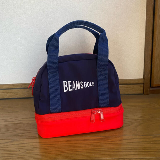 BEAMS(ビームス)のビームスゴルフ BEAMS GOLF 保冷付 カートバッグ　ネイビー×レッド スポーツ/アウトドアのゴルフ(バッグ)の商品写真