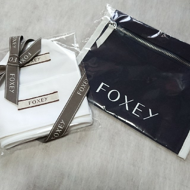 FOXEY(フォクシー)のFOXEY キャンバスポーチ(ネイビー) & ハンガーカバー ノベルティ レディースのファッション小物(ポーチ)の商品写真