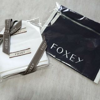 フォクシー(FOXEY)のFOXEY キャンバスポーチ(ネイビー) & ハンガーカバー ノベルティ(ポーチ)