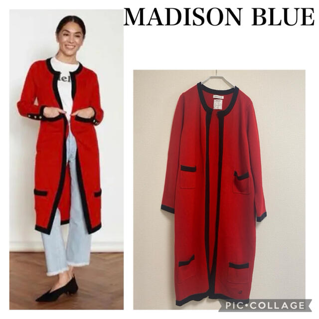 MADISONBLUE(マディソンブルー)のLILI様専用　MADISONBLUE69000円　ロングニットカーディガン レディースのトップス(カーディガン)の商品写真