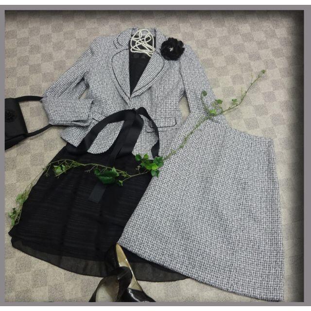 【新品】　9号　白黒ST+OP　2539 レディースのフォーマル/ドレス(スーツ)の商品写真