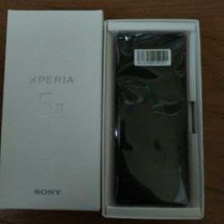 エクスペリア(Xperia)のSIMフリー au版 Xperia 5 II SOG02 ブルー 新品白ロム (スマートフォン本体)