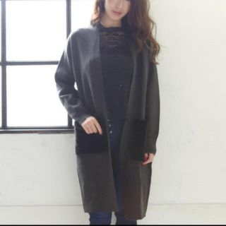 新品★Delyle★ファーポケットロングカーディガン