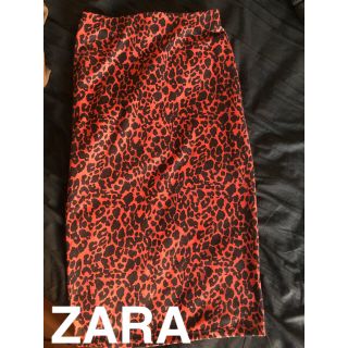 ザラ(ZARA)のZARA ロングスカート　タイト　レオパード(ロングスカート)