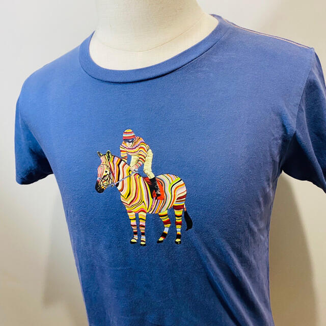 Paul Smith(ポールスミス)の【ポールスミス】Tシャツ　プリント　ブランドカラー　Mサイズ　紺色　フォースロゴ メンズのトップス(Tシャツ/カットソー(半袖/袖なし))の商品写真