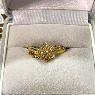 ジュエリーツツミ(JEWELRY TSUTSUMI)の1ct シャンパンブラウンダイヤモンドフラワーリング　#12(リング(指輪))