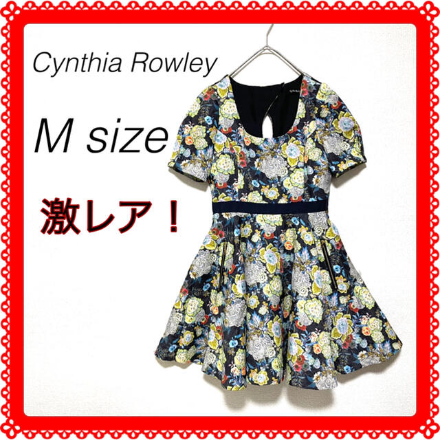 ✾Cynthia Rowley✾花柄ワンピース ホワイト系