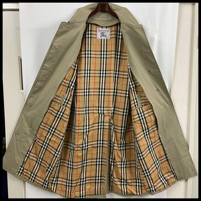 BURBERRY(バーバリー)のBURBERRY バーバリー ステンカラーコート ロングコート カーキ 古着 レディースのジャケット/アウター(ロングコート)の商品写真