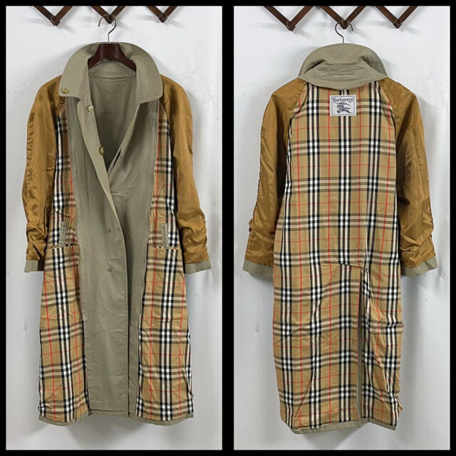 BURBERRY(バーバリー)のBURBERRY バーバリー ステンカラーコート ロングコート カーキ 古着 レディースのジャケット/アウター(ロングコート)の商品写真